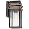 Nuvo Homestead 1-Lgt Small Wall Lantern - Matte Black & Wood / Clear Seed 60/7540 - alternate 8